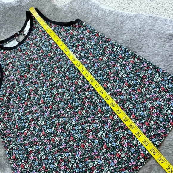 LOFT Floral Rib Trim Mixed Media Tank - Picture 11 of 12